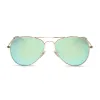CRUZ XS - GOLD + AQUATIC AWE MIRROR SUNGLASSES sold by Diff Eyewear