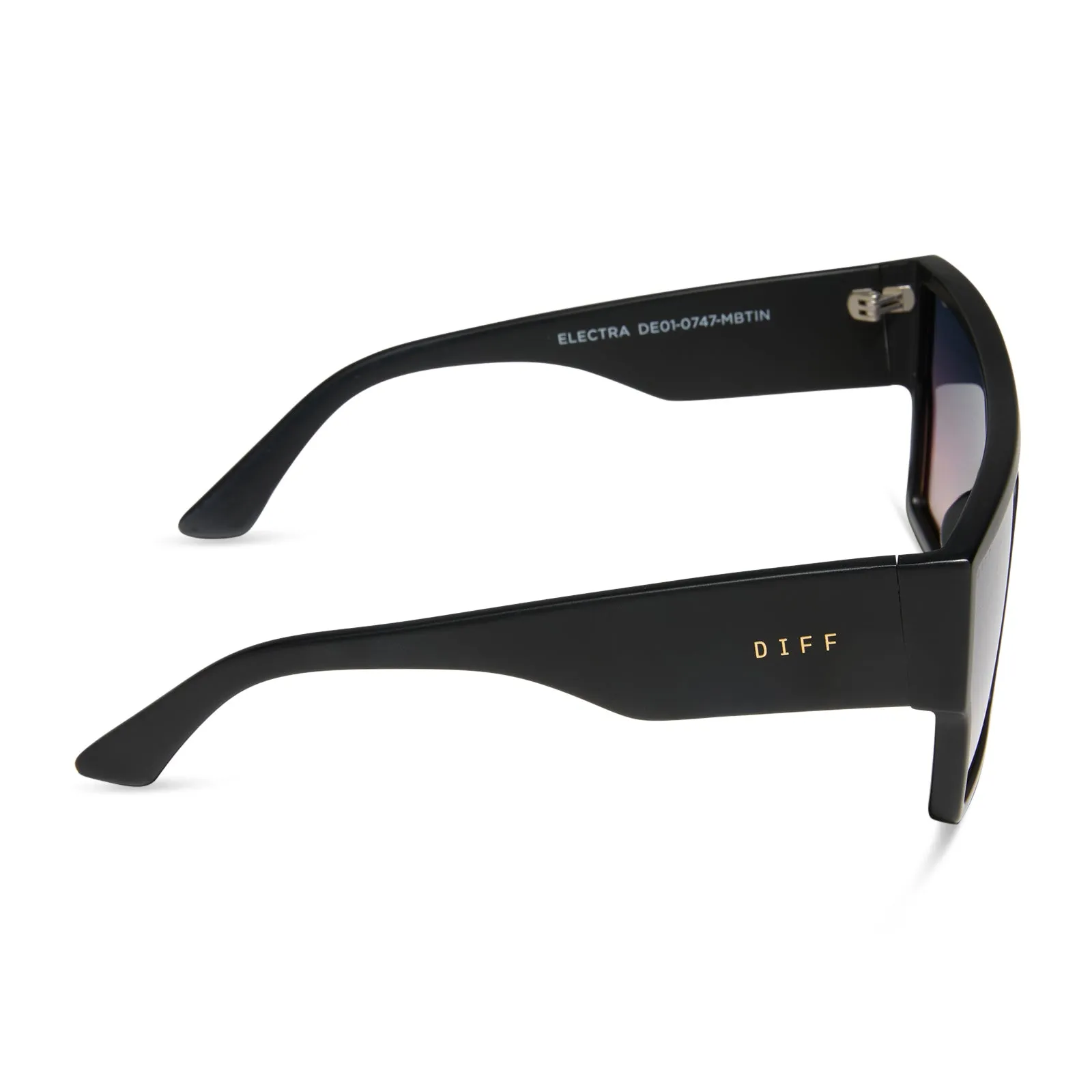 ELECTRA - MATTE BLACK + TWILIGHT GRADIENT SUNGLASSES sold by Diff Eyewear product image thumbnail 3