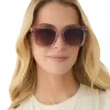 MEREDITH - LIGHT PINK CRYSTAL + WINE GRADIENT SUNGLASSES sold by Diff Eyewear