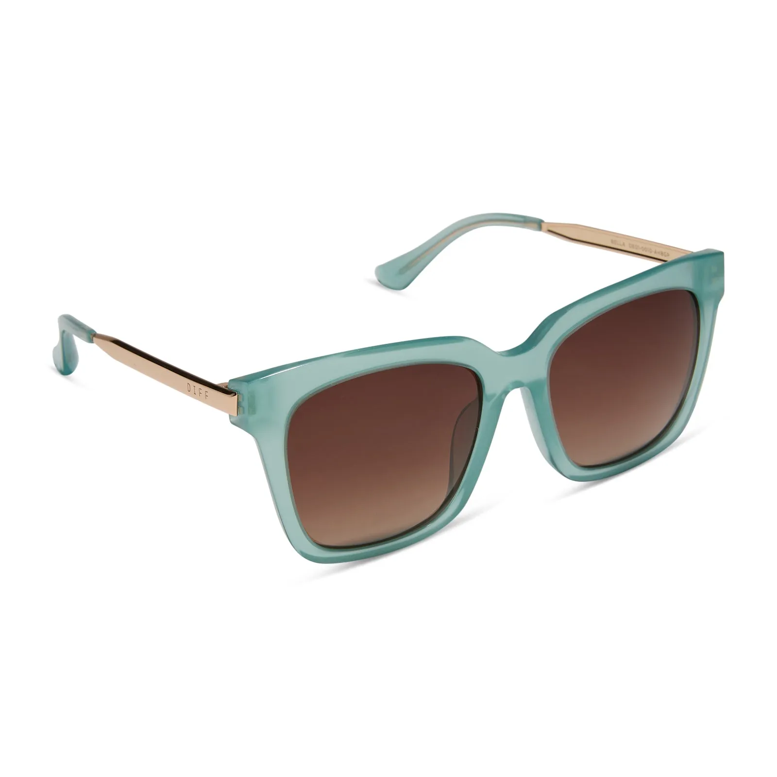 BELLA - AQUATIC AWE + BROWN GRADIENT + POLARIZED SUNGLASSES sold by Diff Eyewear product image thumbnail 2