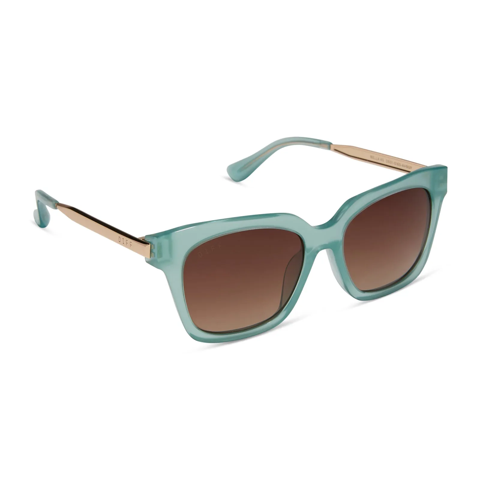 BELLA XS - AQUATIC AWE + BROWN GRADIENT + POLARIZED SUNGLASSES sold by Diff Eyewear product image thumbnail 2