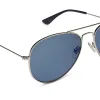 CRUZ - SILVER + MIDNIGHT MIRROR + POLARIZED SUNGLASSES sold by Diff Eyewear
