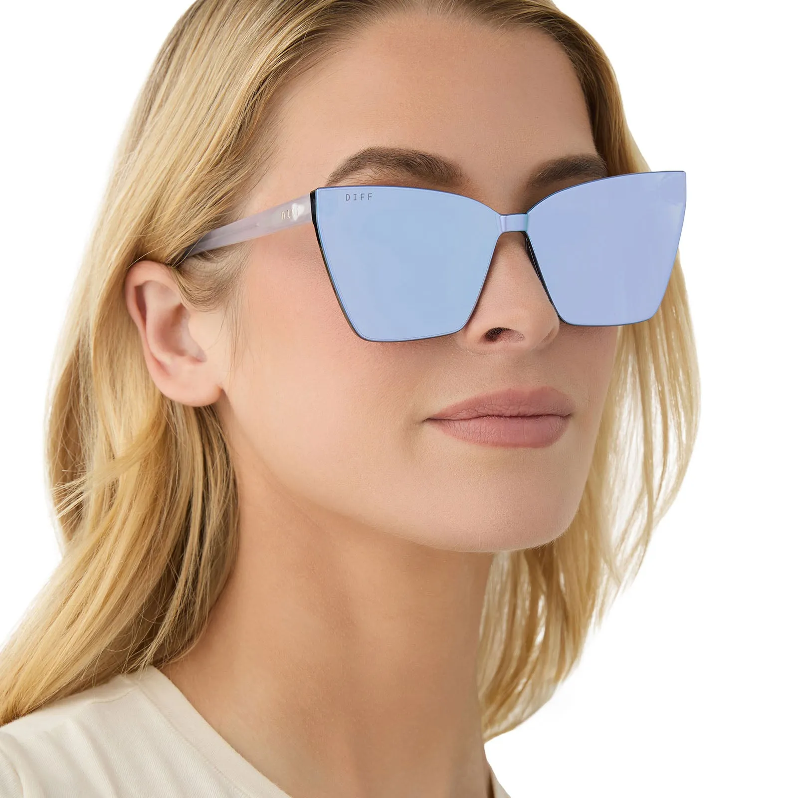 GOLDIE XS - THISTLE + LAVENDER MIRROR SUNGLASSES sold by Diff Eyewear product image thumbnail 5