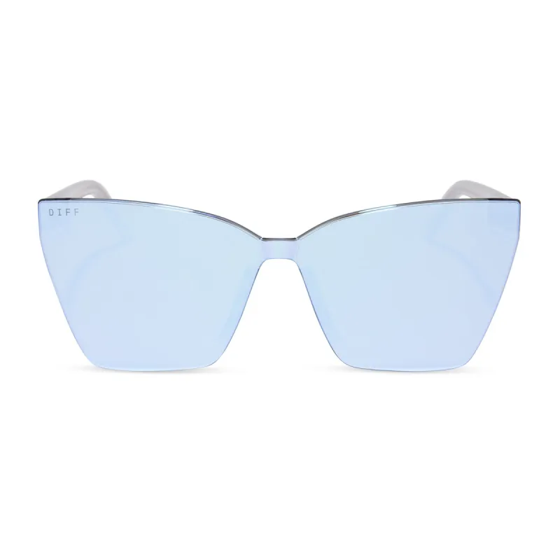 GOLDIE - THISTLE + LAVENDER MIRROR SUNGLASSES sold by Diff Eyewear