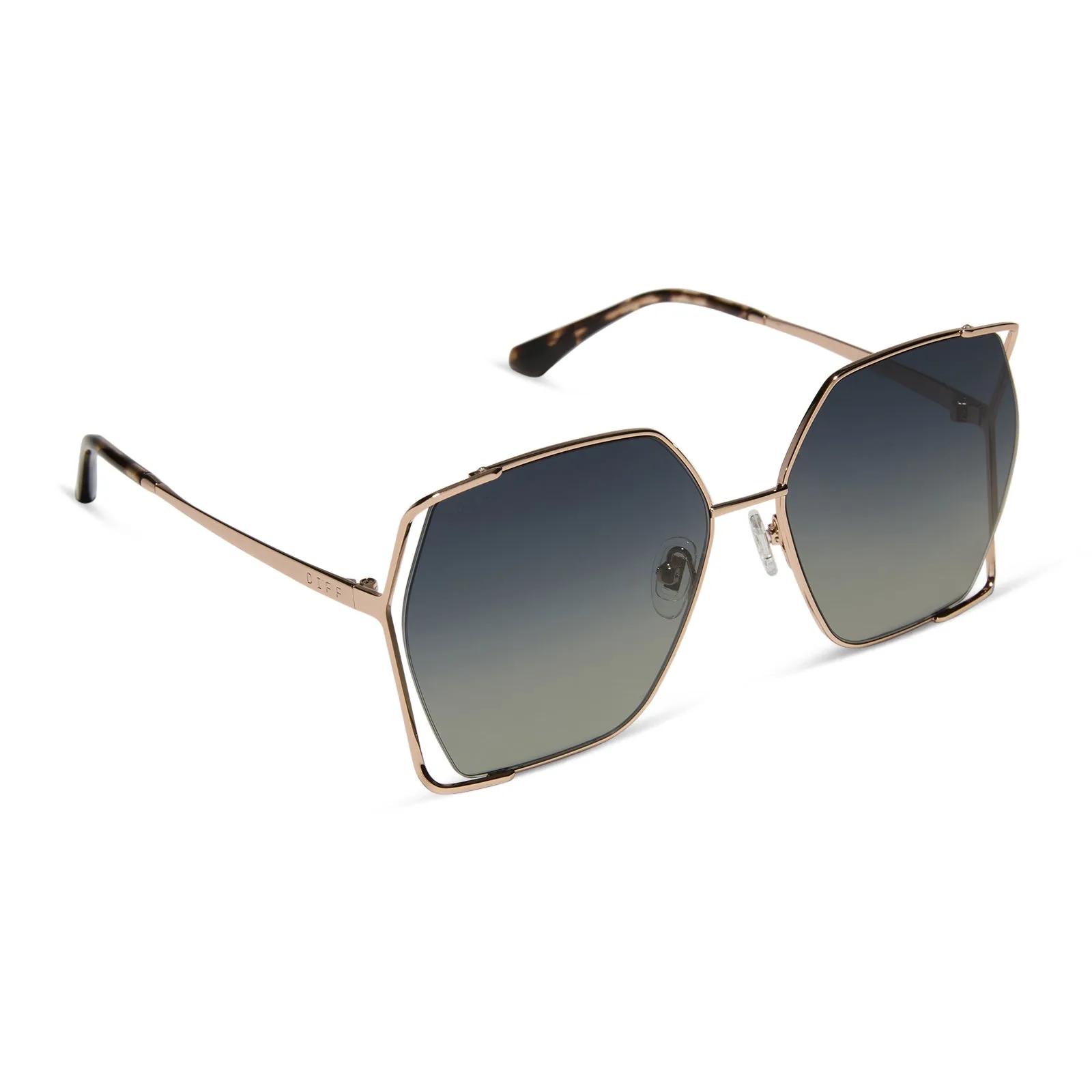 DONNA IV - CHAMPAGNE + GREY GRADIENT SUNGLASSES sold by Diff Eyewear product image thumbnail 2