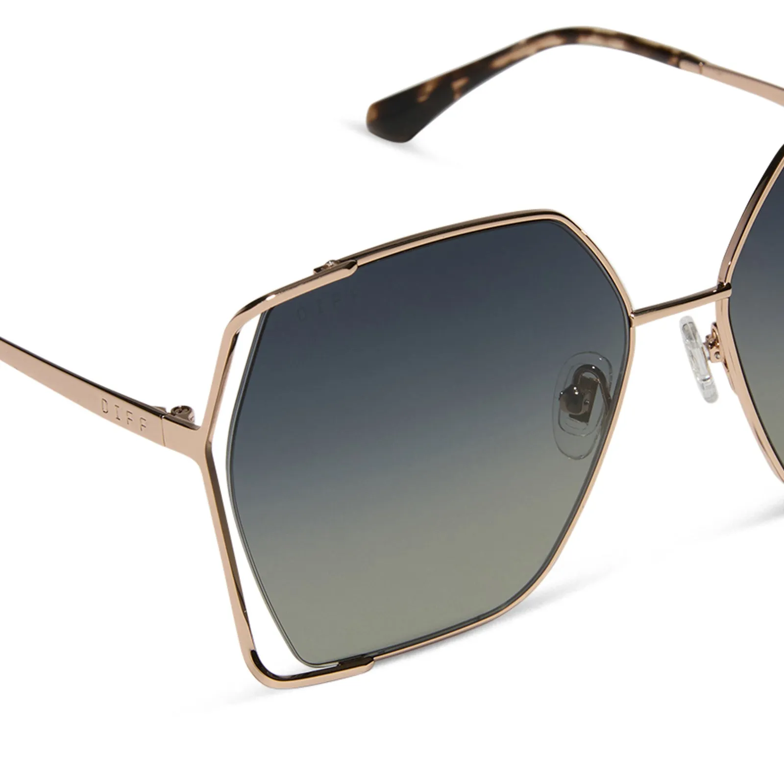 DONNA IV - CHAMPAGNE + GREY GRADIENT SUNGLASSES sold by Diff Eyewear product image thumbnail 4
