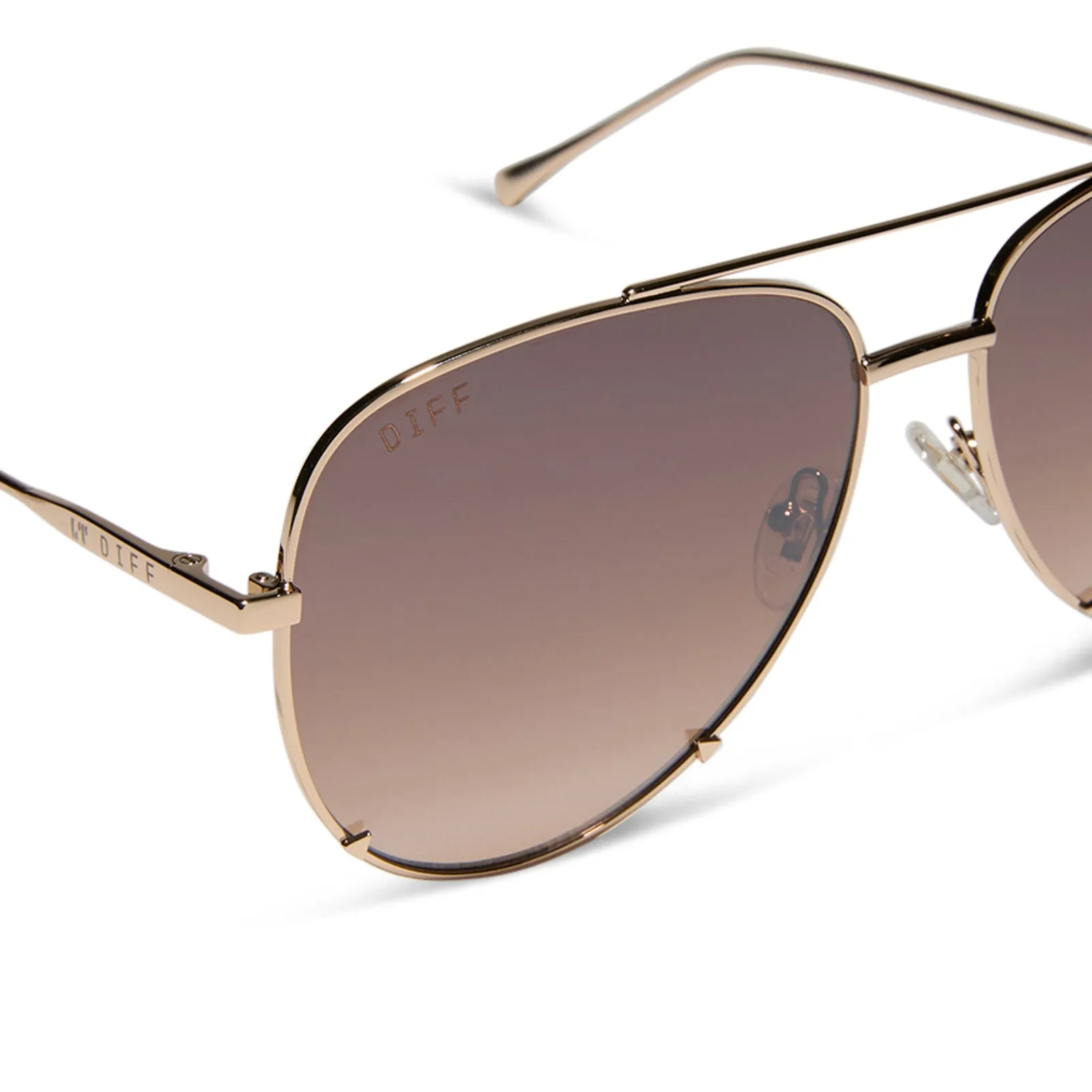 SCARLETT - GOLD + TAUPE ROSE GRADIENT SUNGLASSES sold by Diff Eyewear product image thumbnail 4
