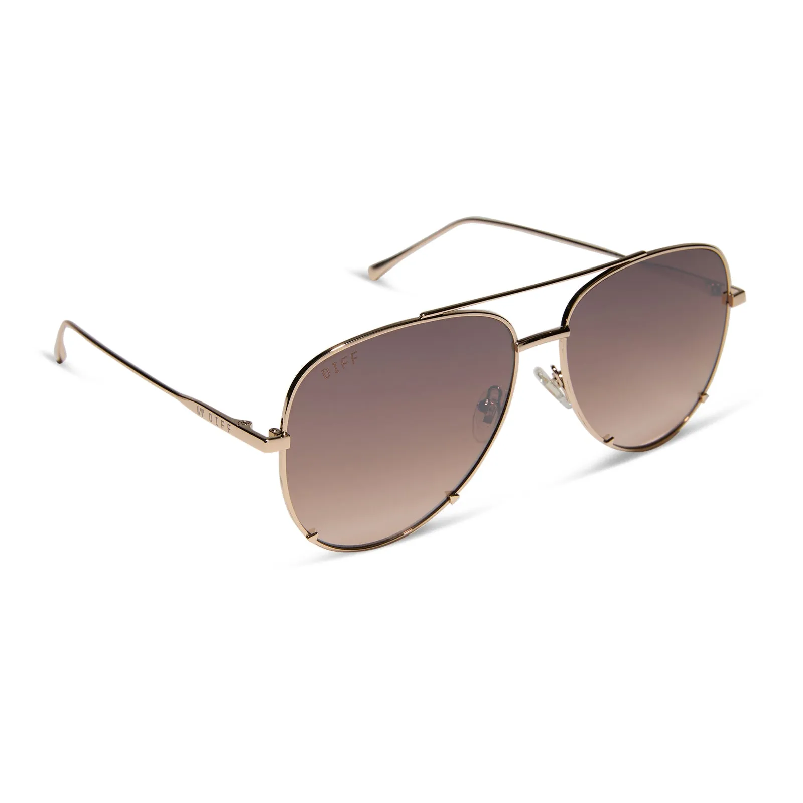 SCARLETT - GOLD + TAUPE ROSE GRADIENT SUNGLASSES sold by Diff Eyewear product image thumbnail 2