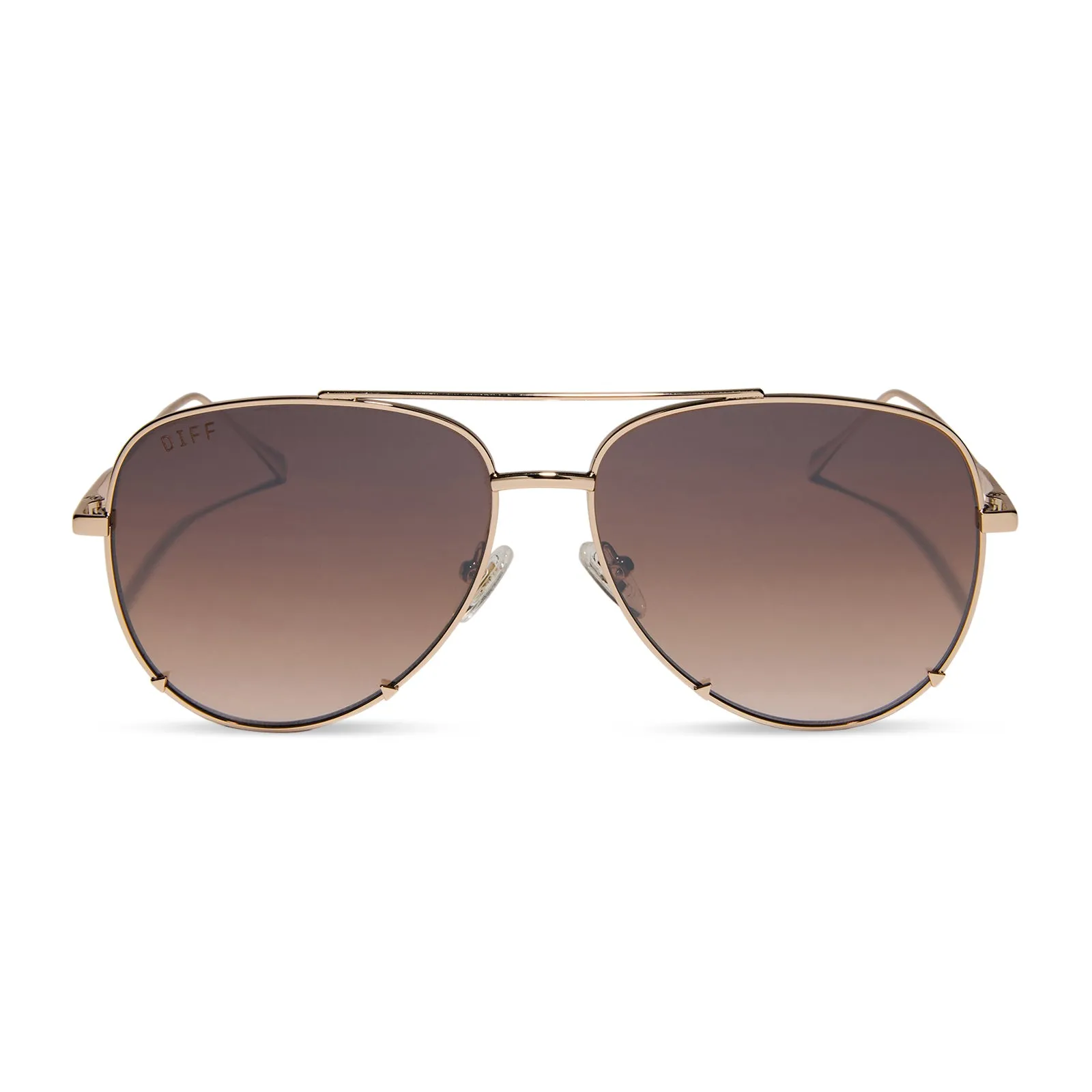 SCARLETT - GOLD + TAUPE ROSE GRADIENT SUNGLASSES sold by Diff Eyewear