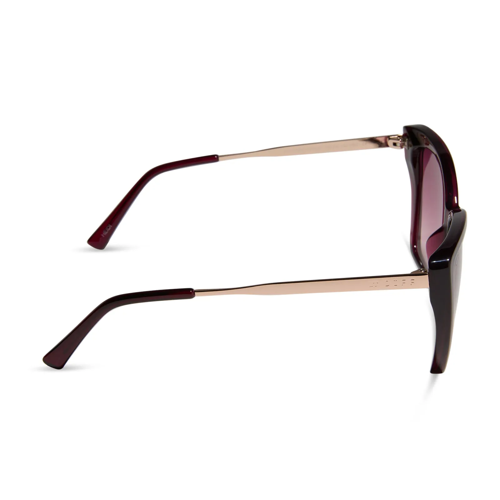 HEIDI - BURGUNDY CRYSTAL + WINE GRADIENT SUNGLASSES sold by Diff Eyewear product image thumbnail 3