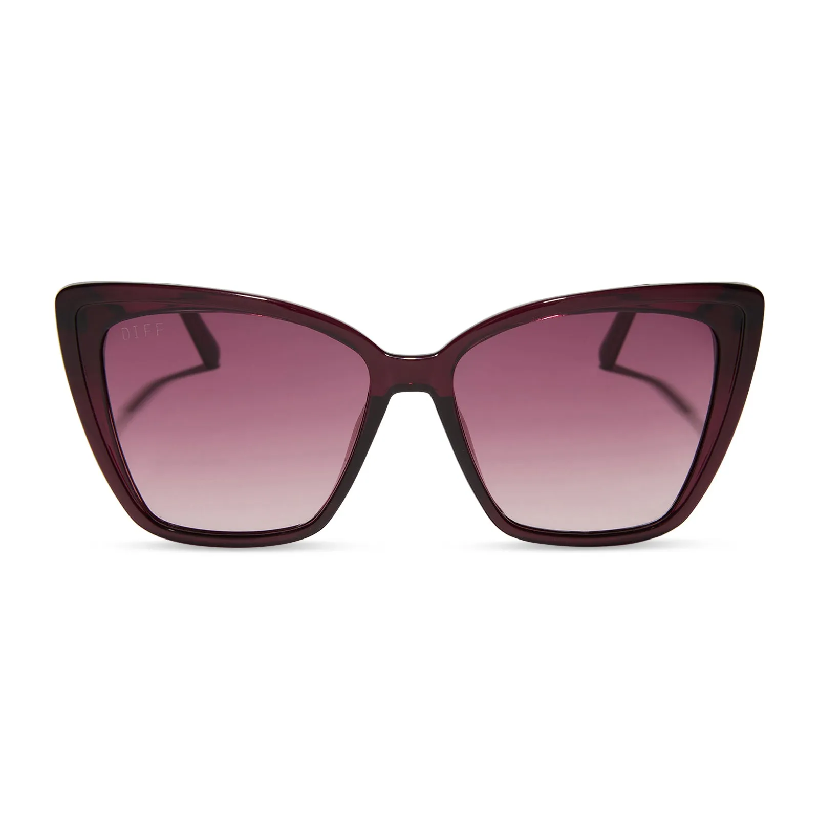 HEIDI - BURGUNDY CRYSTAL + WINE GRADIENT SUNGLASSES sold by Diff Eyewear
