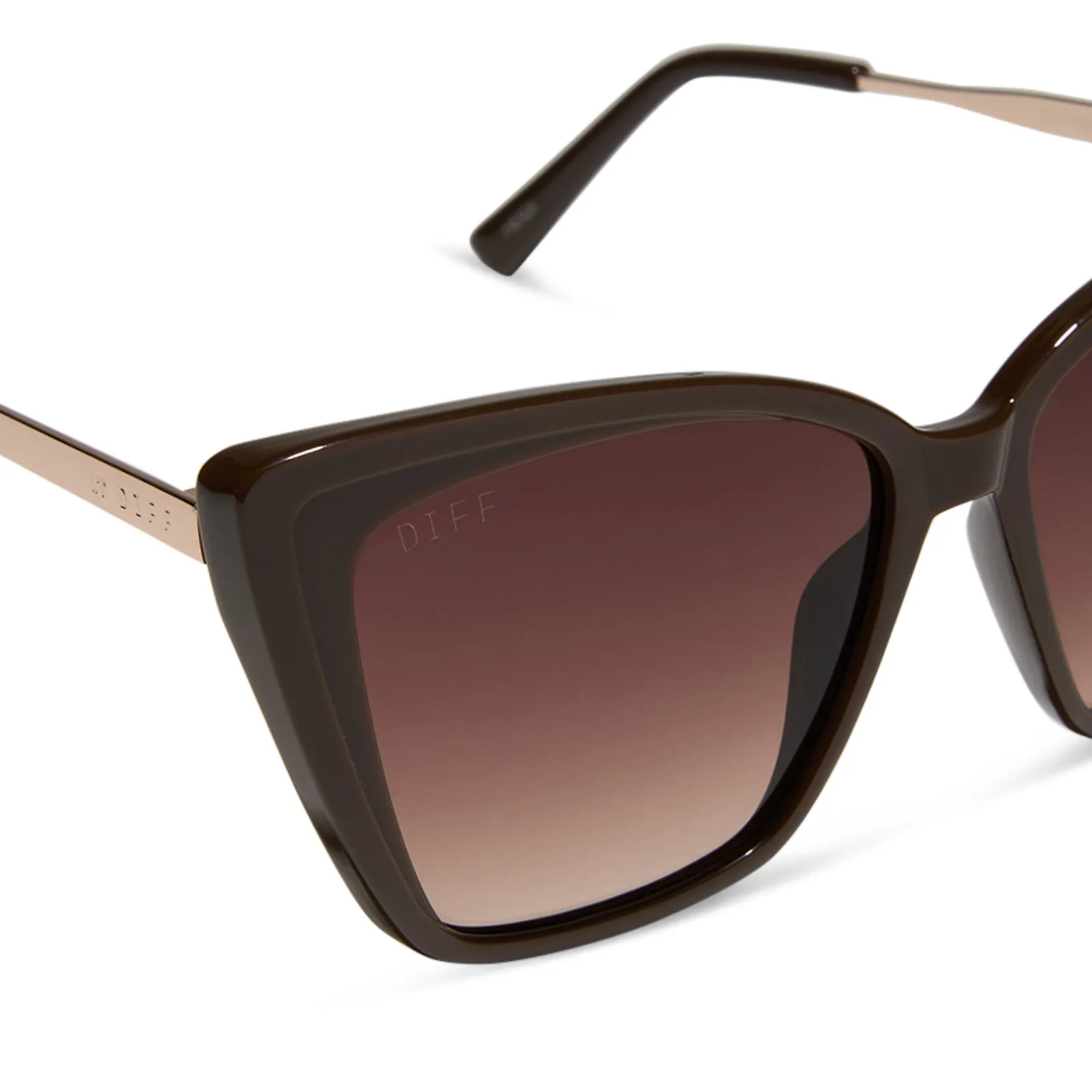HEIDI - MAHOGANY + BROWN GRADIENT SUNGLASSES sold by Diff Eyewear product image thumbnail 4