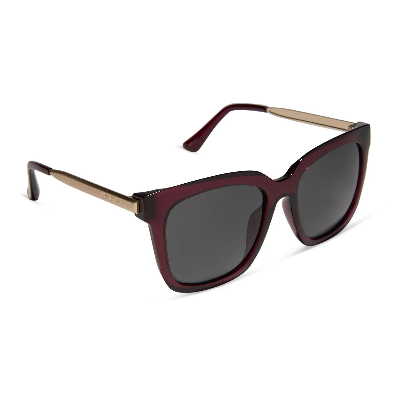 HAILEY - BURGUNDY CRYSTAL + GREY SUNGLASSES sold by Diff Eyewear product image thumbnail 2