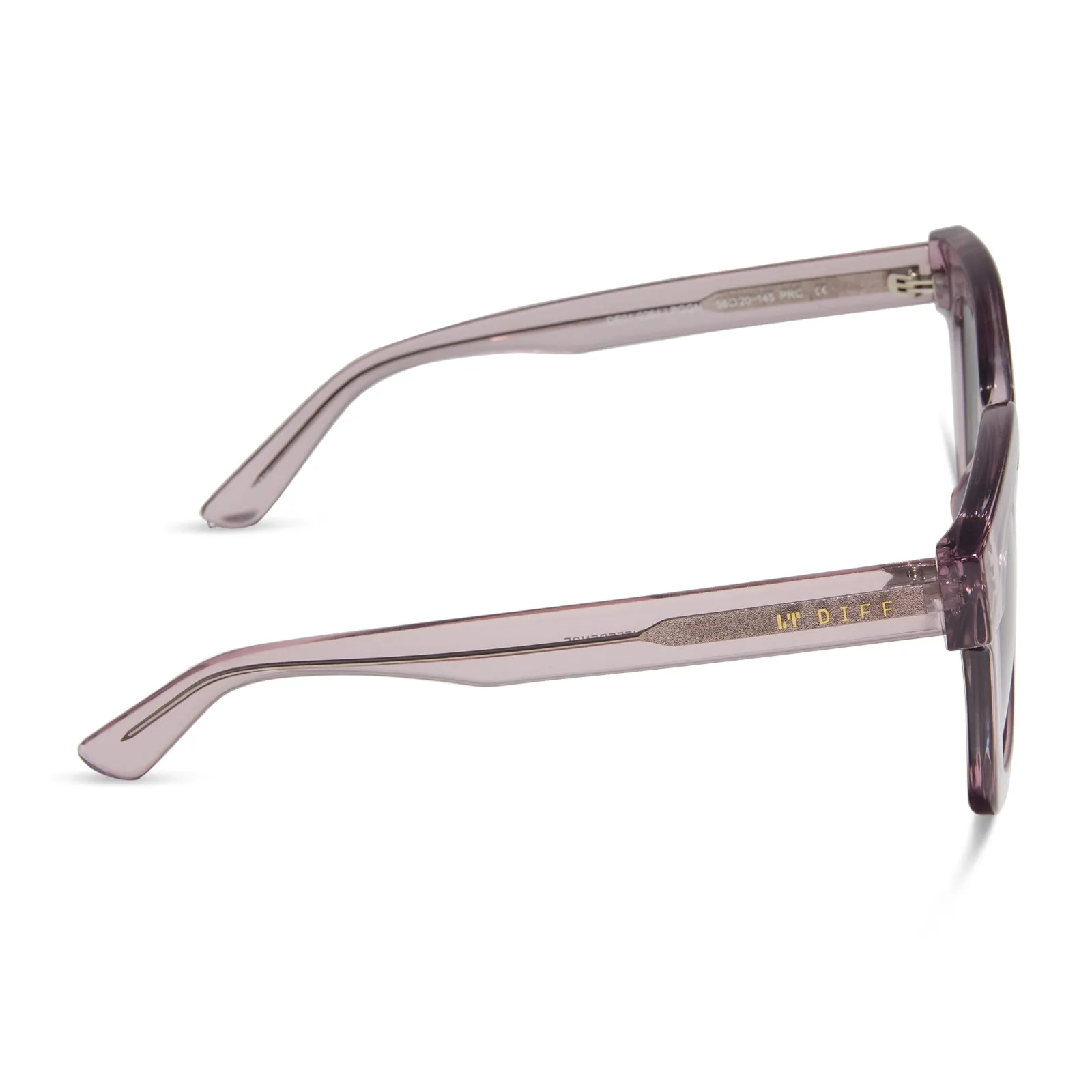 MAKAY - LIGHT PINK CRYSTAL + GREY GRADIENT SUNGLASSES sold by Diff Eyewear product image thumbnail 3