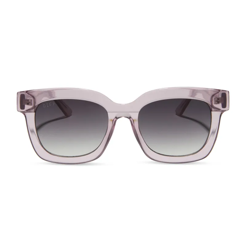 MAKAY - LIGHT PINK CRYSTAL + GREY GRADIENT SUNGLASSES sold by Diff Eyewear
