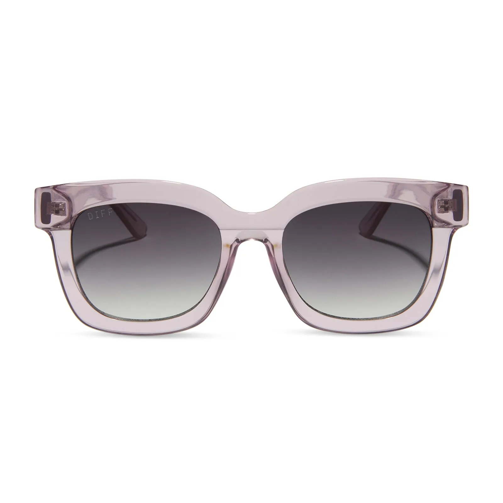 MAKAY - LIGHT PINK CRYSTAL + GREY GRADIENT SUNGLASSES sold by Diff Eyewear