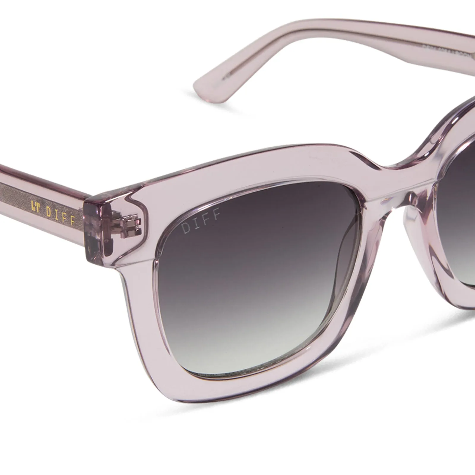 MAKAY - LIGHT PINK CRYSTAL + GREY GRADIENT SUNGLASSES sold by Diff Eyewear product image thumbnail 4