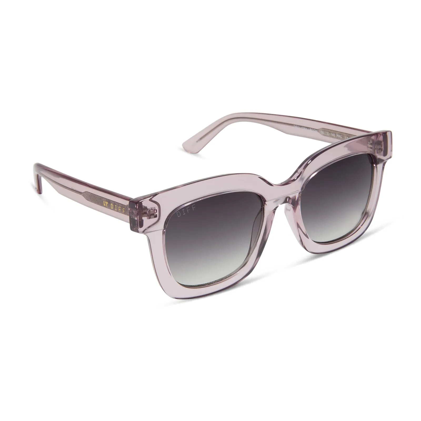 MAKAY - LIGHT PINK CRYSTAL + GREY GRADIENT SUNGLASSES sold by Diff Eyewear product image thumbnail 2