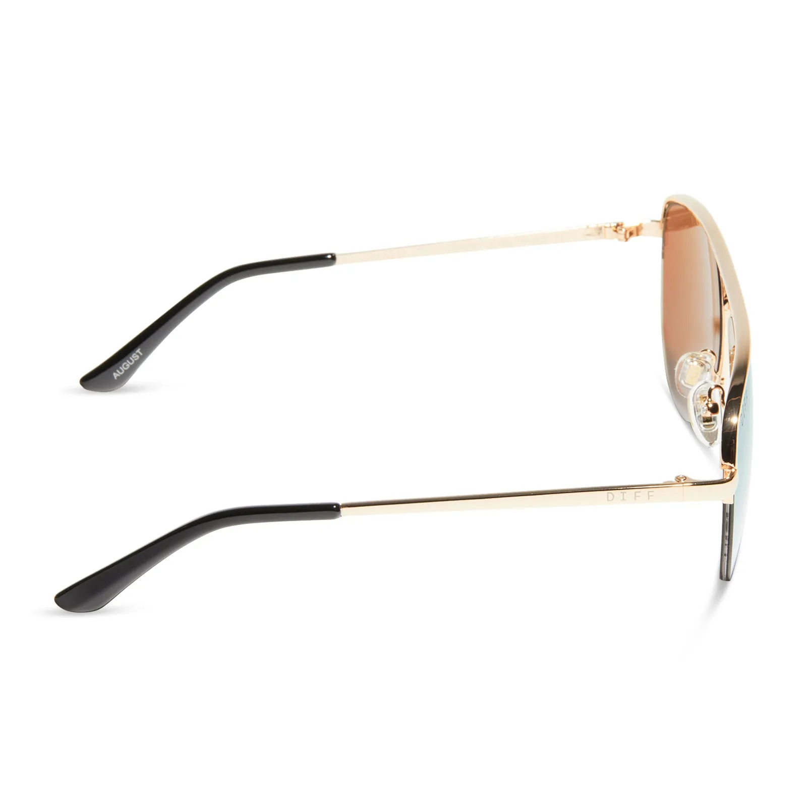 AUGUST - GOLD + PEACH MIRROR SUNGLASSES sold by Diff Eyewear product image thumbnail 3