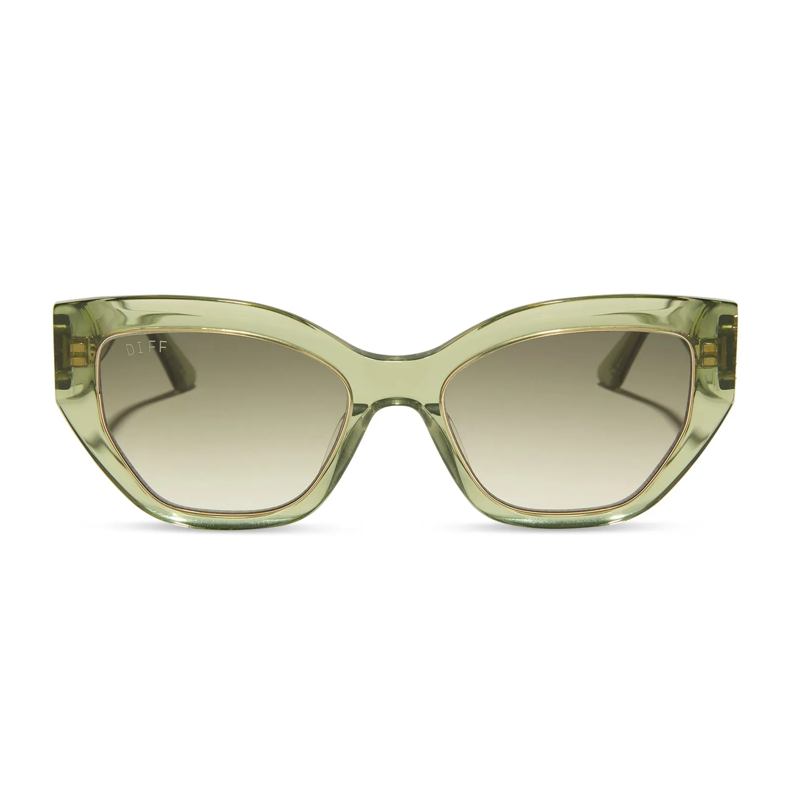 THAILAND - LIGHT GREEN CRYSTAL + OLIVE GRADIENT SUNGLASSES sold by Diff Eyewear product image thumbnail 3