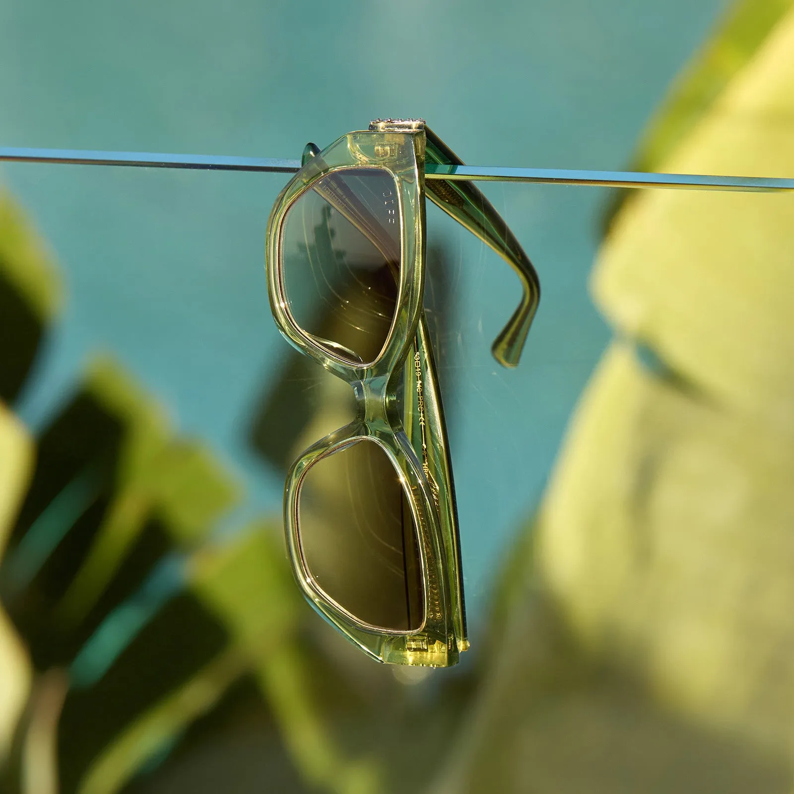 THAILAND - LIGHT GREEN CRYSTAL + OLIVE GRADIENT SUNGLASSES sold by Diff Eyewear product image thumbnail 4