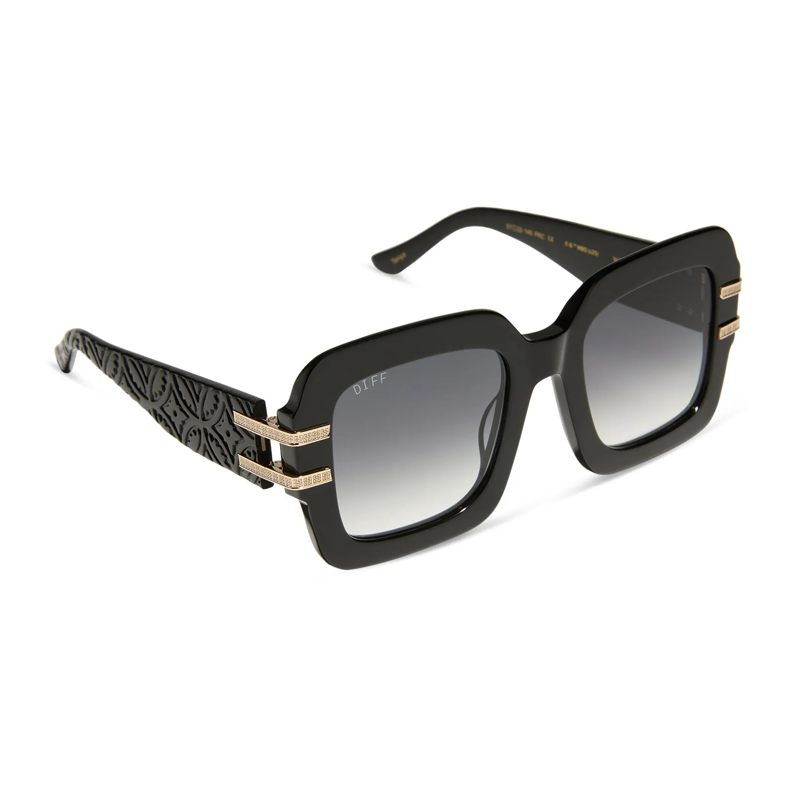 TANYA MCQUOID - LUXE BLACK + RICH GREY GRADIENT SUNGLASSES sold by Diff Eyewear
