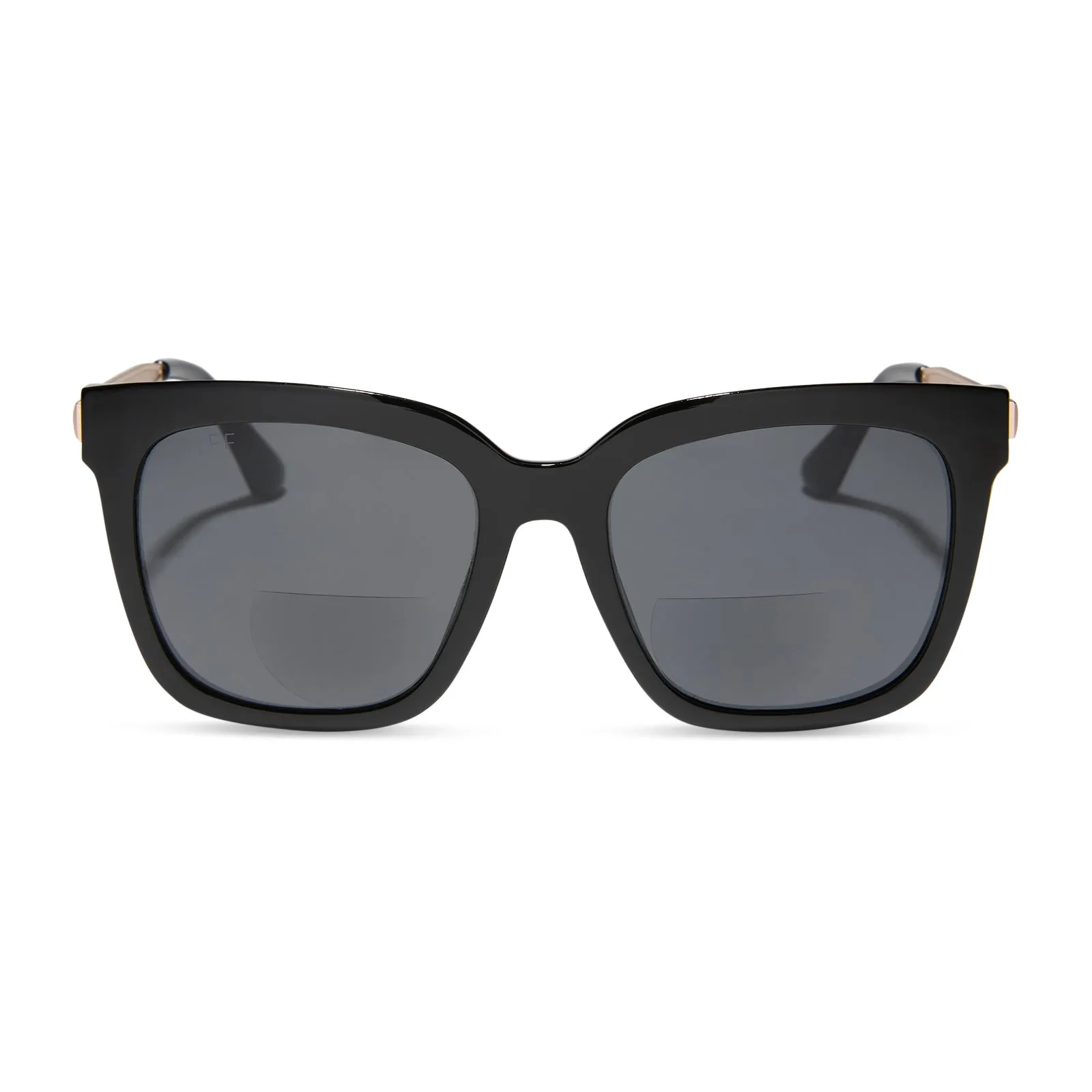 HAILEY - BLACK + GREY SUNGLASS READERS sold by Diff Eyewear