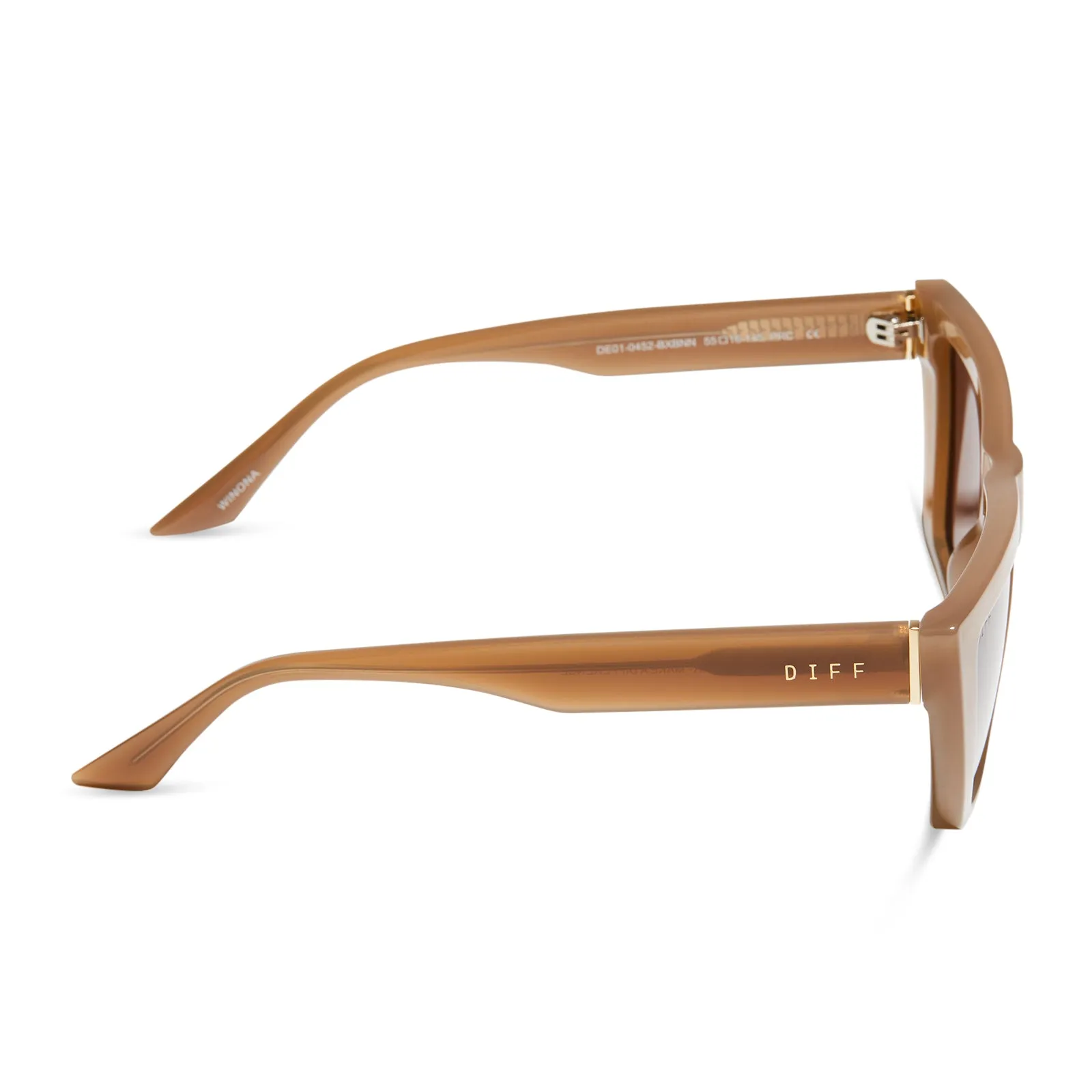 WINONA - MILKY LIGHT BROWN + BROWN SUNGLASSES sold by Diff Eyewear product image thumbnail 3