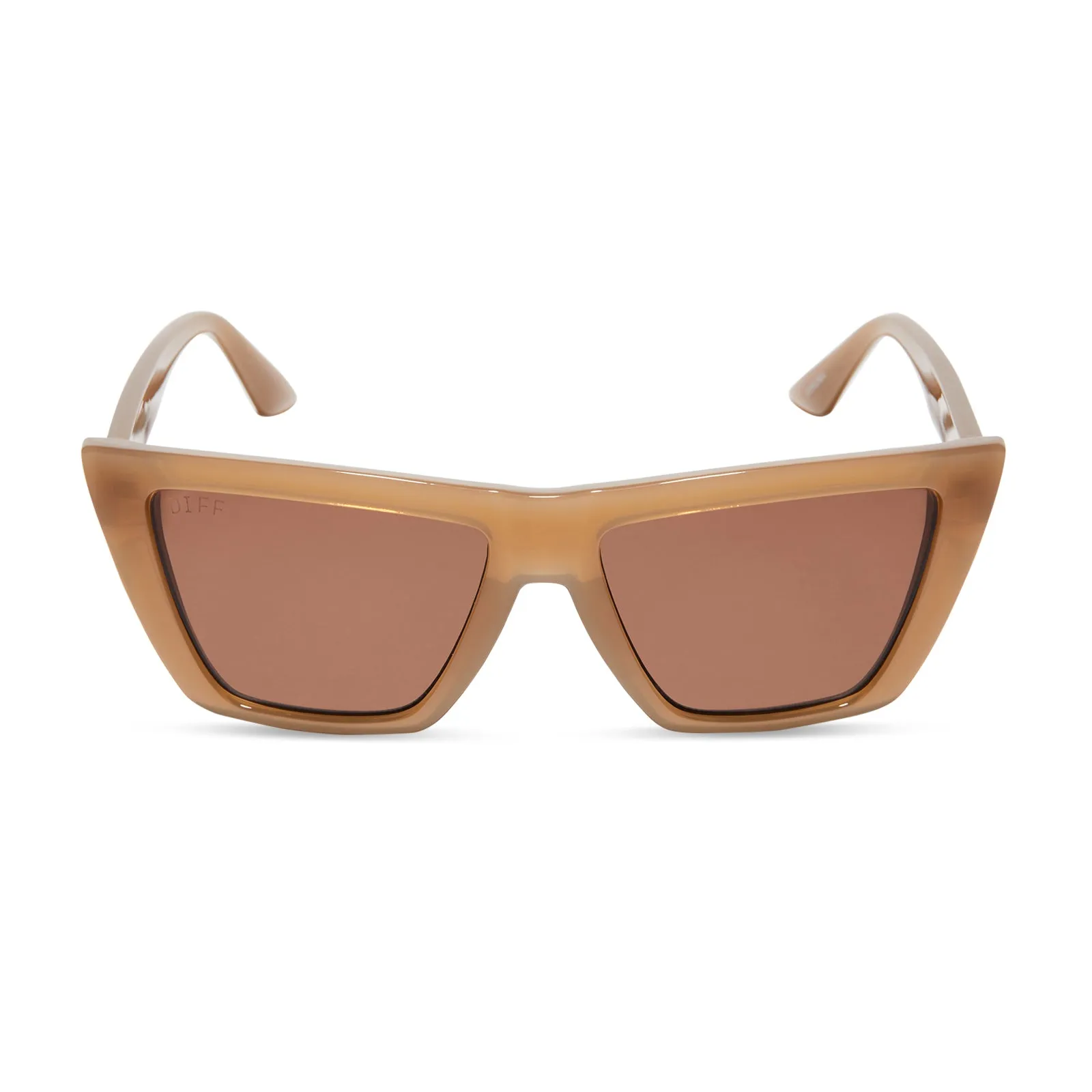 WINONA - MILKY LIGHT BROWN + BROWN SUNGLASSES sold by Diff Eyewear