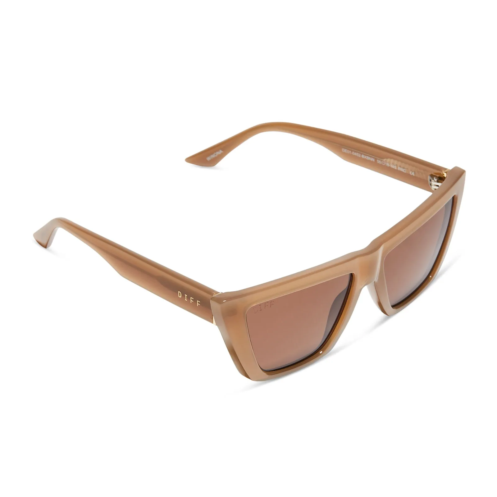 WINONA - MILKY LIGHT BROWN + BROWN SUNGLASSES sold by Diff Eyewear product image thumbnail 4