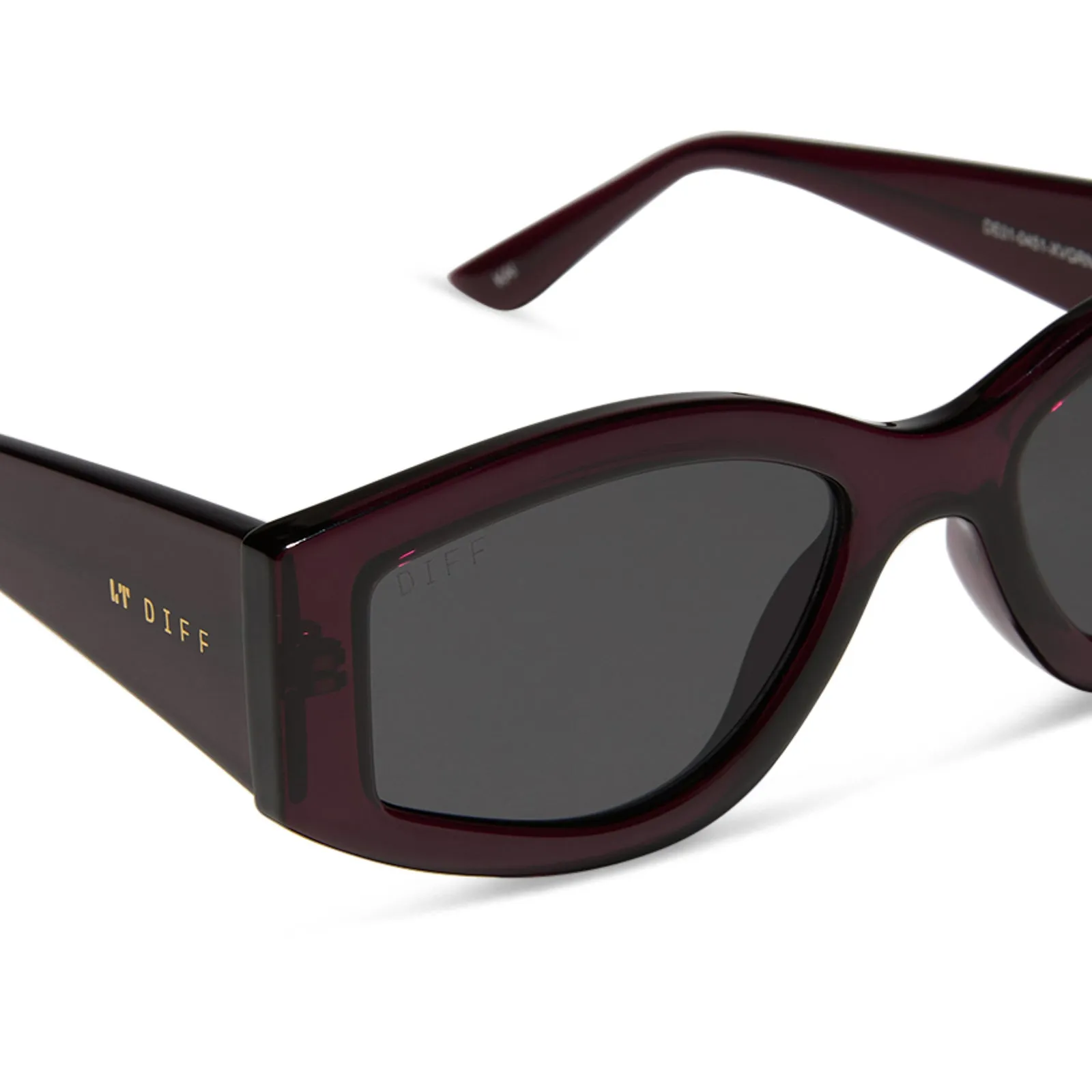 KAI - BURGUNDY CRYSTAL + GREY SUNGLASSES sold by Diff Eyewear product image thumbnail 4