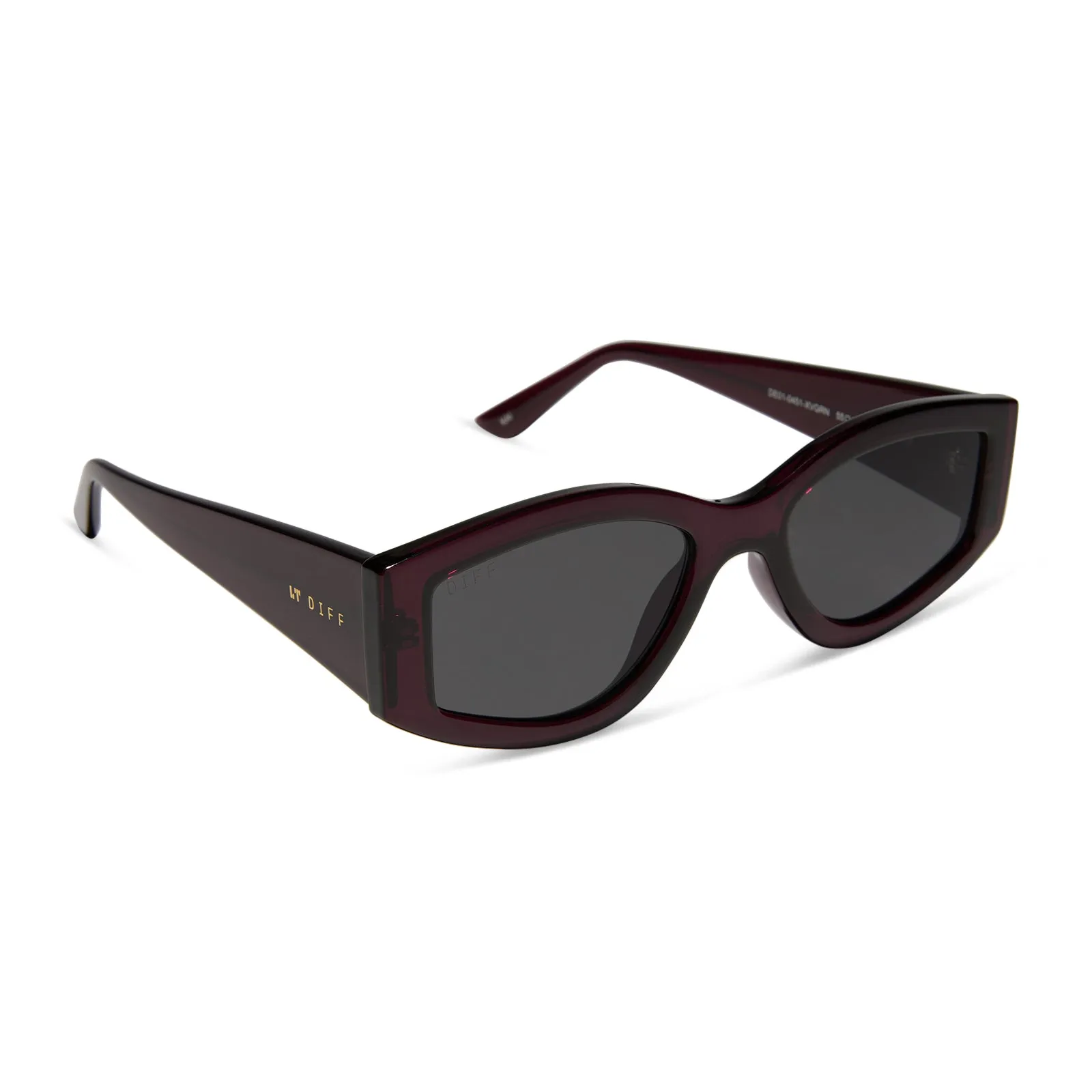 KAI - BURGUNDY CRYSTAL + GREY SUNGLASSES sold by Diff Eyewear product image thumbnail 2