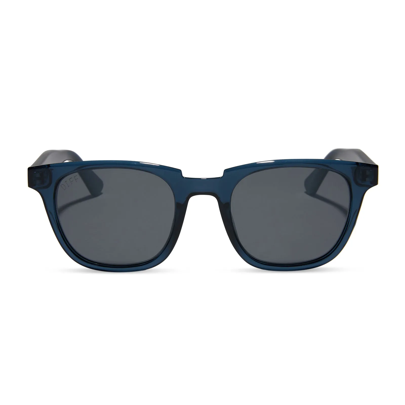 GRAYSON - NAVY CRYSTAL + GREY + SILVER FLASH SUNGLASSES sold by Diff Eyewear