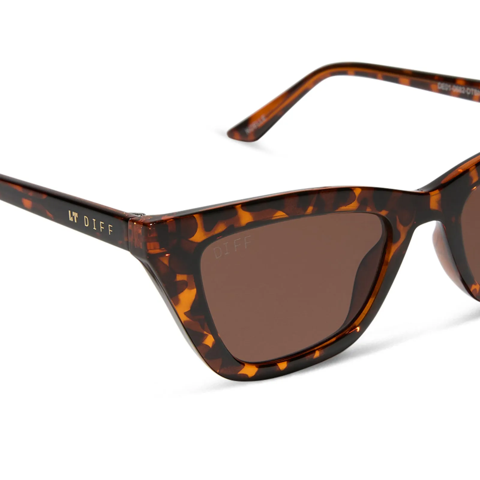 NOELLE - DARK TORTOISE + BROWN SUNGLASSES sold by Diff Eyewear product image thumbnail 4