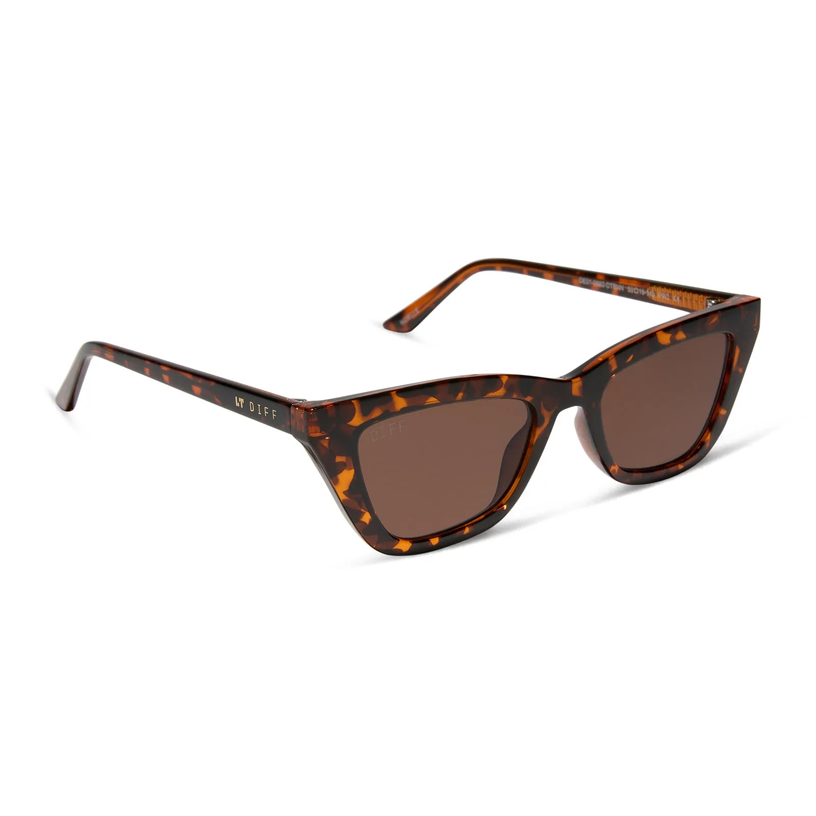 NOELLE - DARK TORTOISE + BROWN SUNGLASSES sold by Diff Eyewear product image thumbnail 2