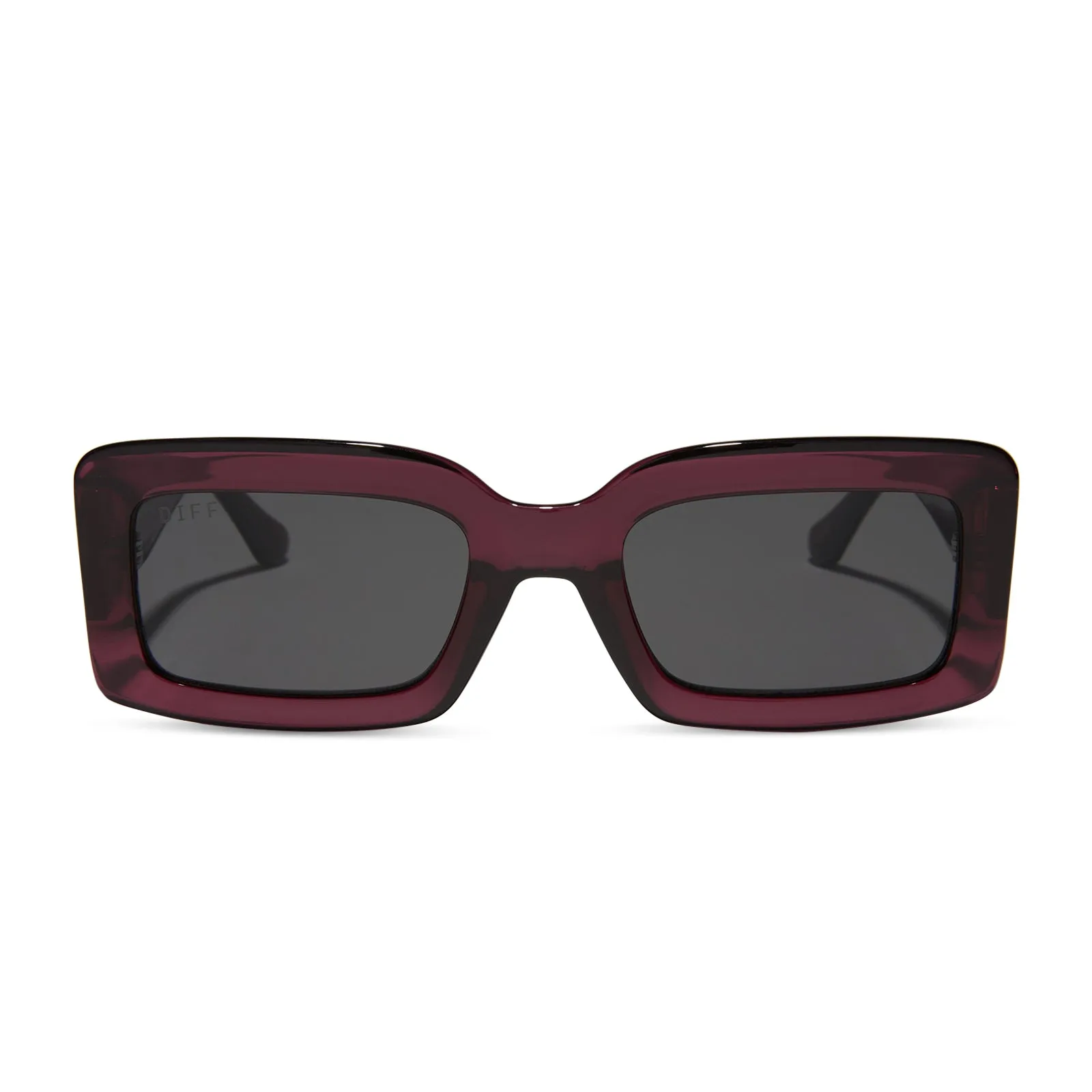 KATIE - BURGUNDY CRYSTAL + GREY SUNGLASSES sold by Diff Eyewear