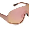 BLAZER - ROSE GOLD + PEACH MIRROR + POLARIZED SUNGLASSES sold by Diff Eyewear