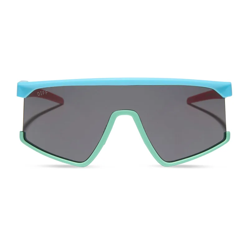 SPIKE - AQUA + BLUE GREEN + CORAL + GREY + POLARIZED SUNGLASSES sold by Diff Eyewear
