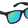 STORM - MATTE BLACK + GREEN MIRROR + POLARIZED SUNGLASSES sold by Diff Eyewear