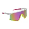 SPIKE - MATTE WHITE + NEON YELLOW + HOT PINK + PINK RUSH MIRROR + POLARIZED SUNGLASSES sold by Diff Eyewear