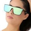 FLASH - BLACK + TURQUOISE ICE MIRROR + POLARIZED SUNGLASSES sold by Diff Eyewear