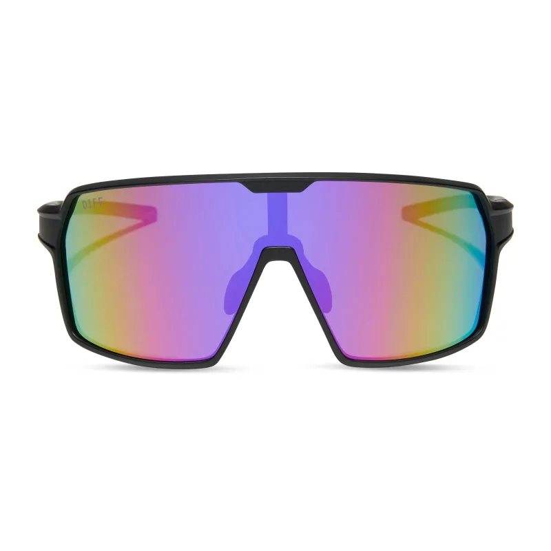 CHARGE - MATTE BLACK + PINK RUSH MIRROR + POLARIZED SUNGLASSES sold by Diff Eyewear