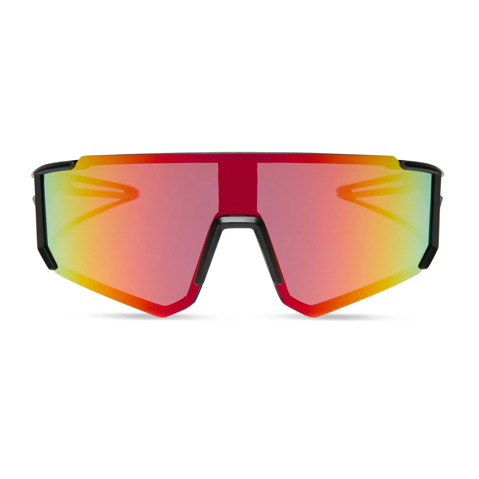 HEAT - MATTE BLACK + RAINBOW MIRROR + POLARIZED SUNGLASSES sold by Diff Eyewear