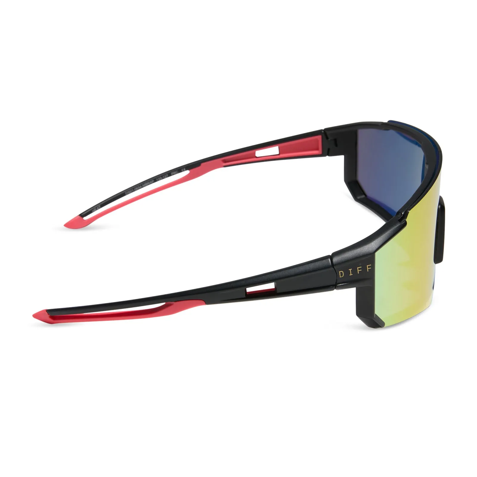 HEAT - MATTE BLACK + RAINBOW MIRROR + POLARIZED SUNGLASSES sold by Diff Eyewear product image thumbnail 3