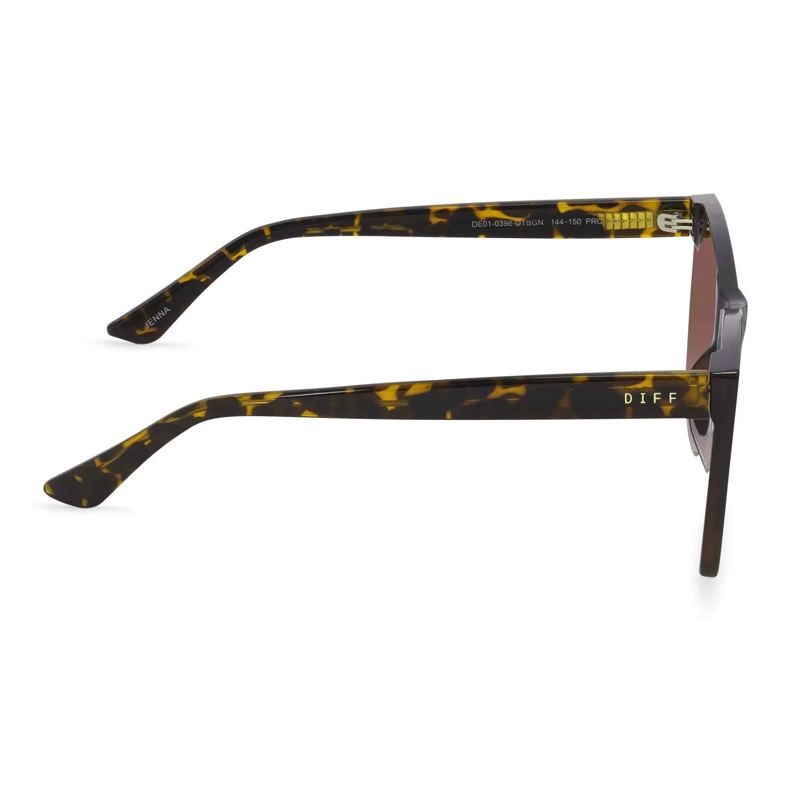 JENNA - DARK TORTOISE + BROWN GRADIENT SUNGLASSES sold by Diff Eyewear product image thumbnail 3
