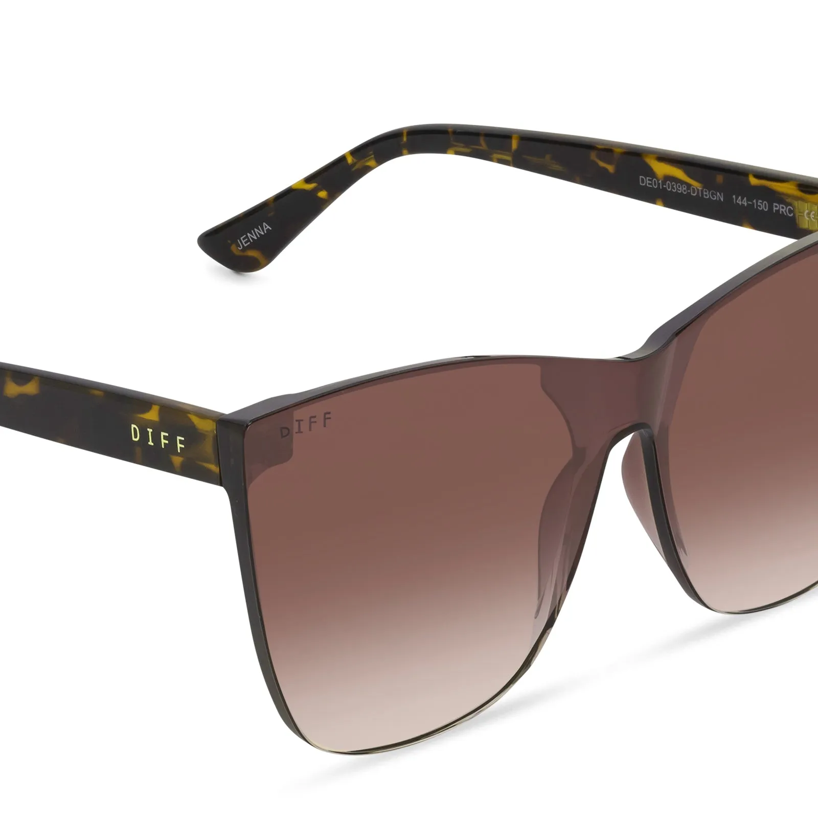 JENNA - DARK TORTOISE + BROWN GRADIENT SUNGLASSES sold by Diff Eyewear product image thumbnail 4
