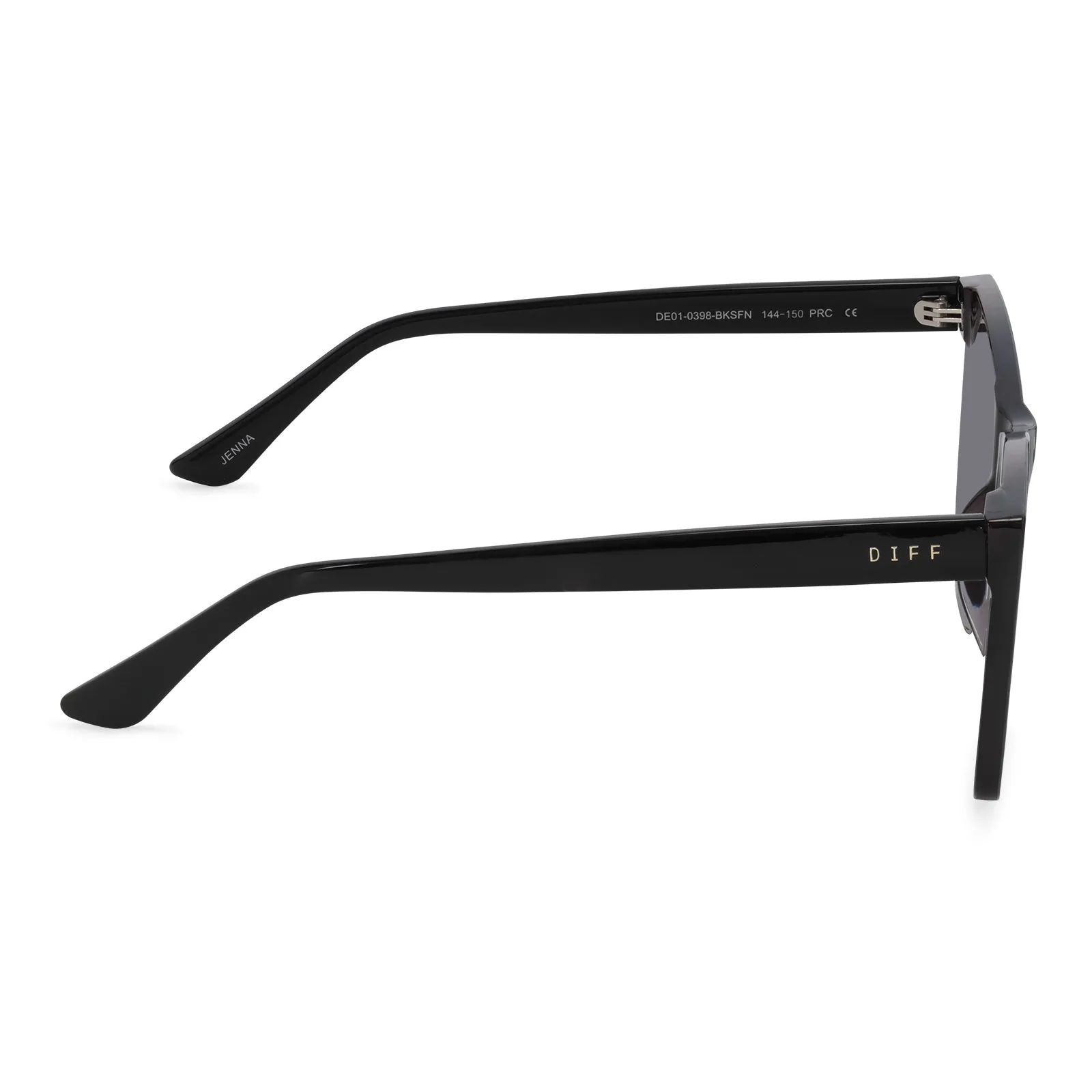 JENNA - BLACK + SMOKE FLASH SUNGLASSES sold by Diff Eyewear product image thumbnail 3