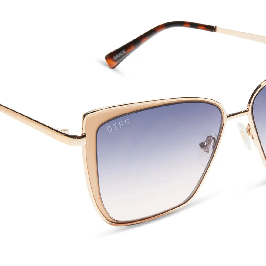 GRACE - CHAMPAGNE + LAVENDER ROSE GRADIENT SUNGLASSES sold by Diff Eyewear product image thumbnail 4