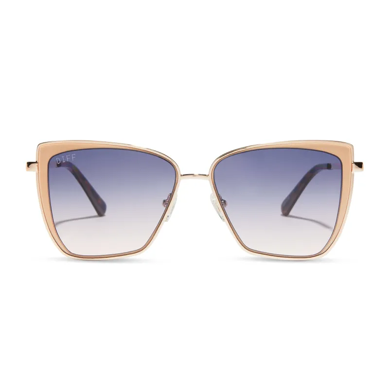 GRACE - CHAMPAGNE + LAVENDER ROSE GRADIENT SUNGLASSES sold by Diff Eyewear