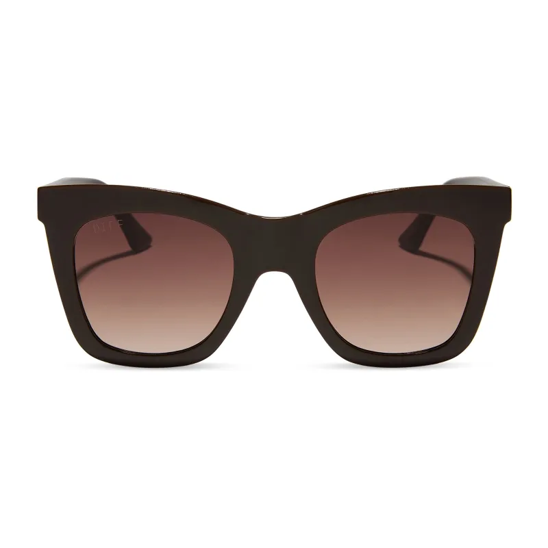 TALIA - MAHOGANY + BROWN GRADIENT SUNGLASSES sold by Diff Eyewear